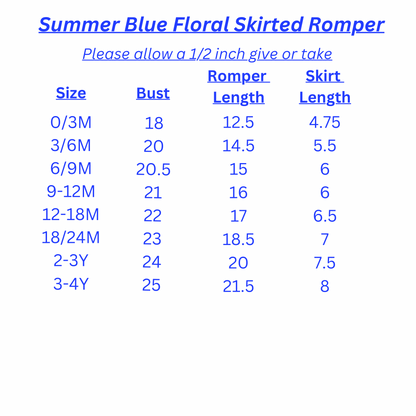 Summer Blue Floral Romper