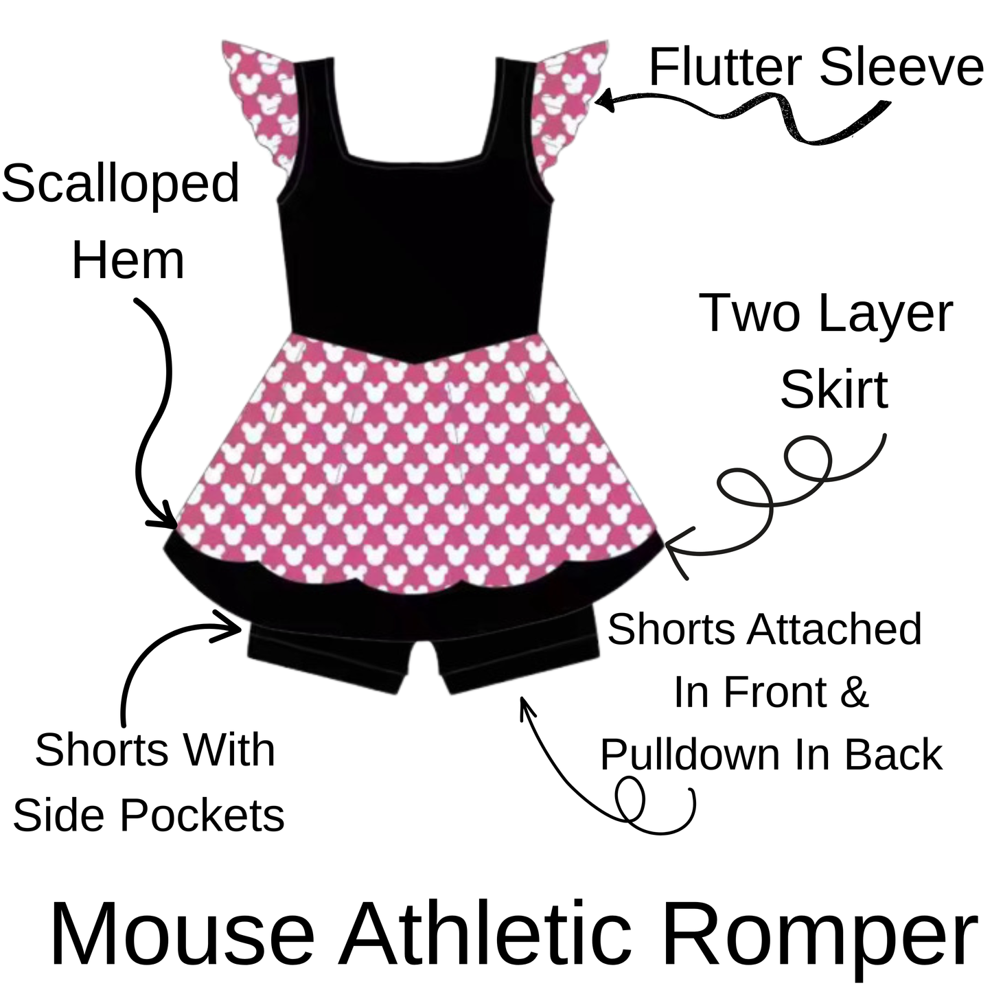 Mouse Romper or 2 piece Set
