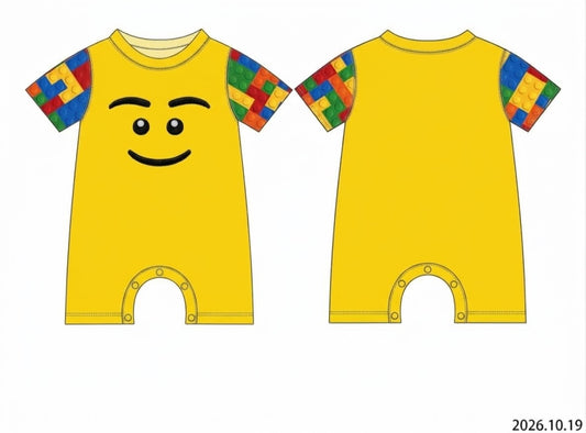 Brick by Brick Boy Athletic Romper