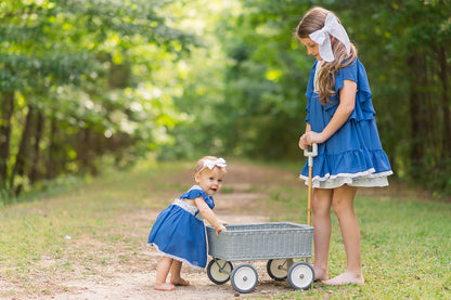 Summer Blue Floral Romper